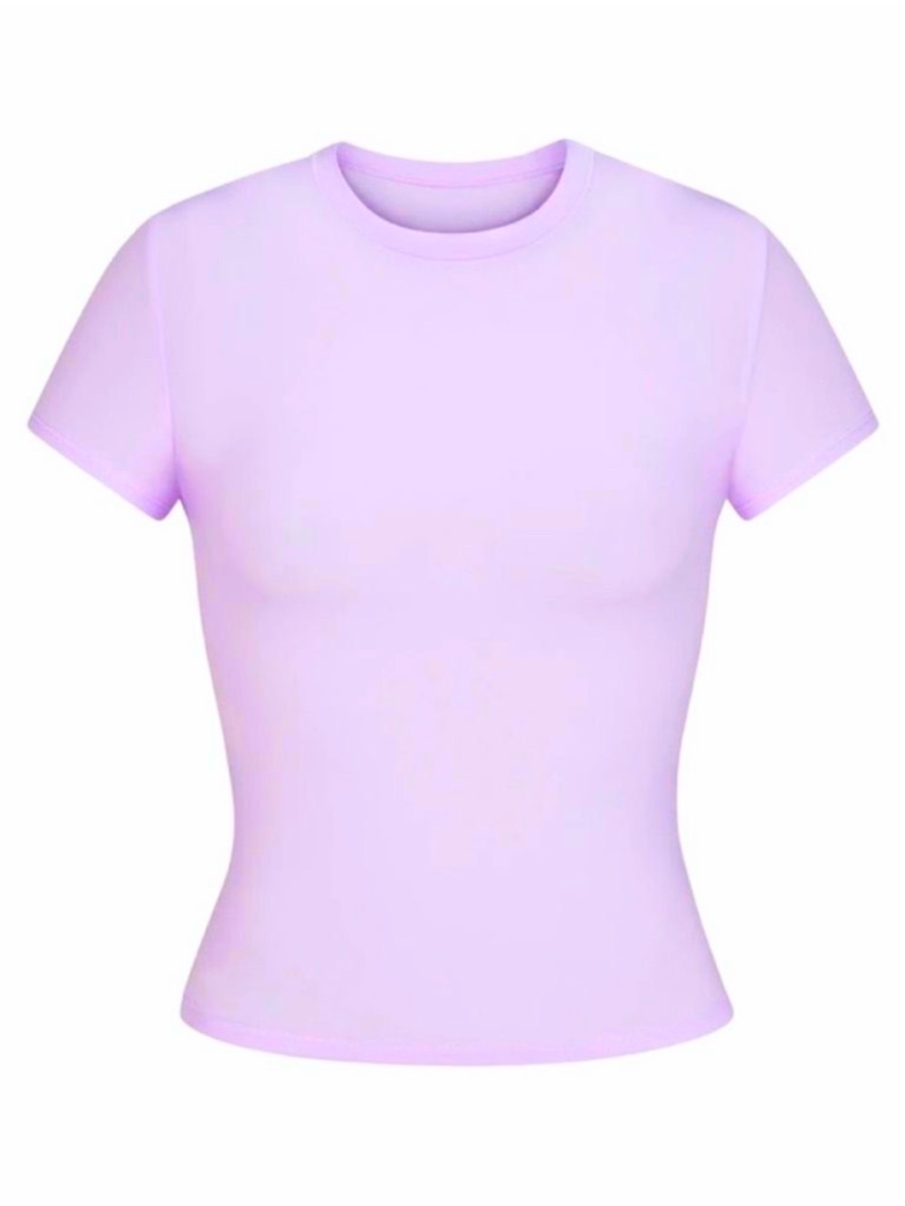SKIMS Fits Everybody T-Shirt Lavender Size S Stretch Short Sleeve Top - Picture 3 of 6
